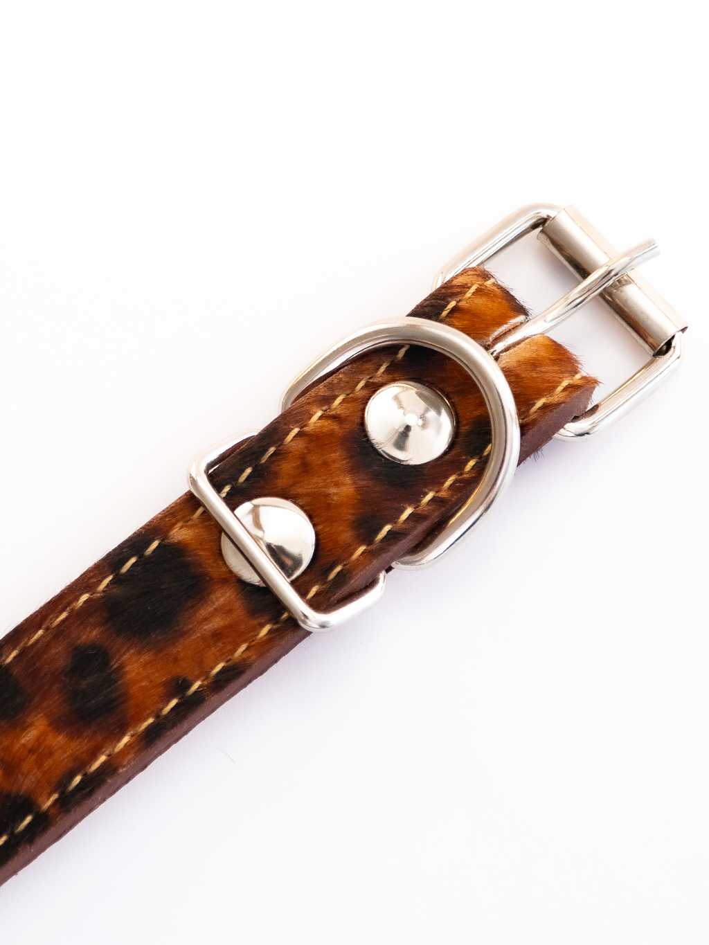 COLLAR DE CUERO ANIMAL PRINT LEOPARD 1
