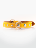 COLLAR DE CUERO NATURAL CON TACHAS