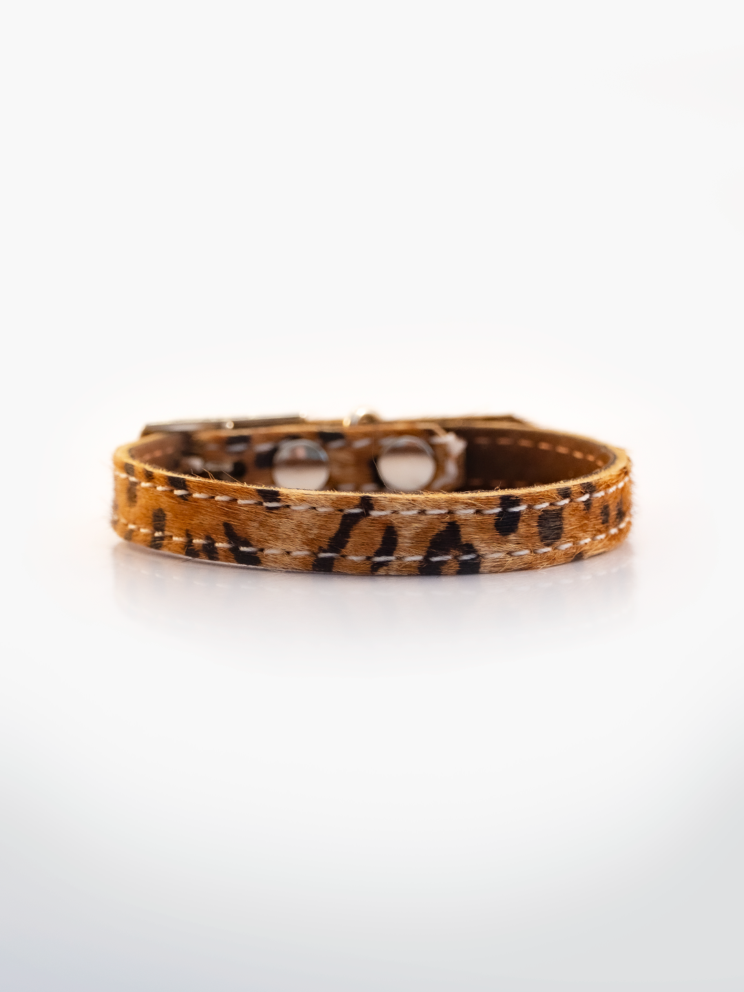 COLLAR DE CUERO ANIMAL PRINT MINI LEOPARD 1