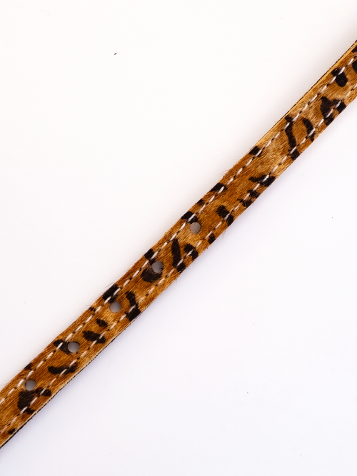 COLLAR DE CUERO ANIMAL PRINT MINI LEOPARD 1