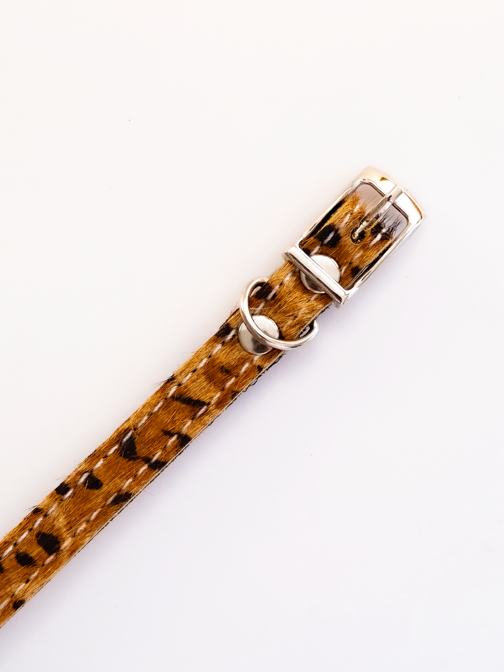 COLLAR DE CUERO ANIMAL PRINT MINI LEOPARD 1