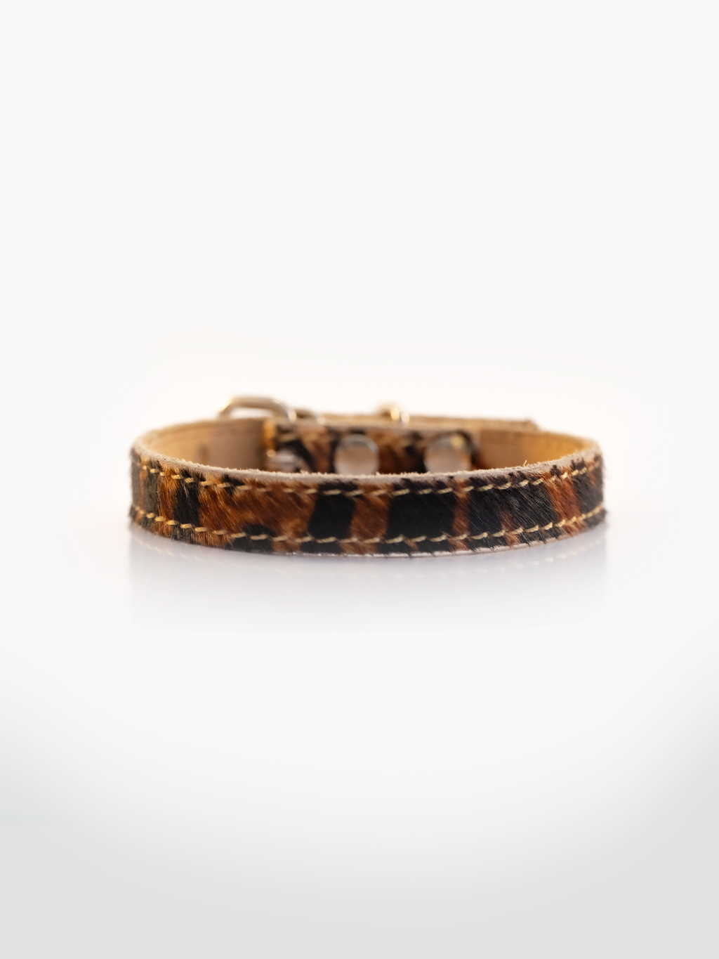 COLLAR DE CUERO ANIMAL PRINT MINI TIGER