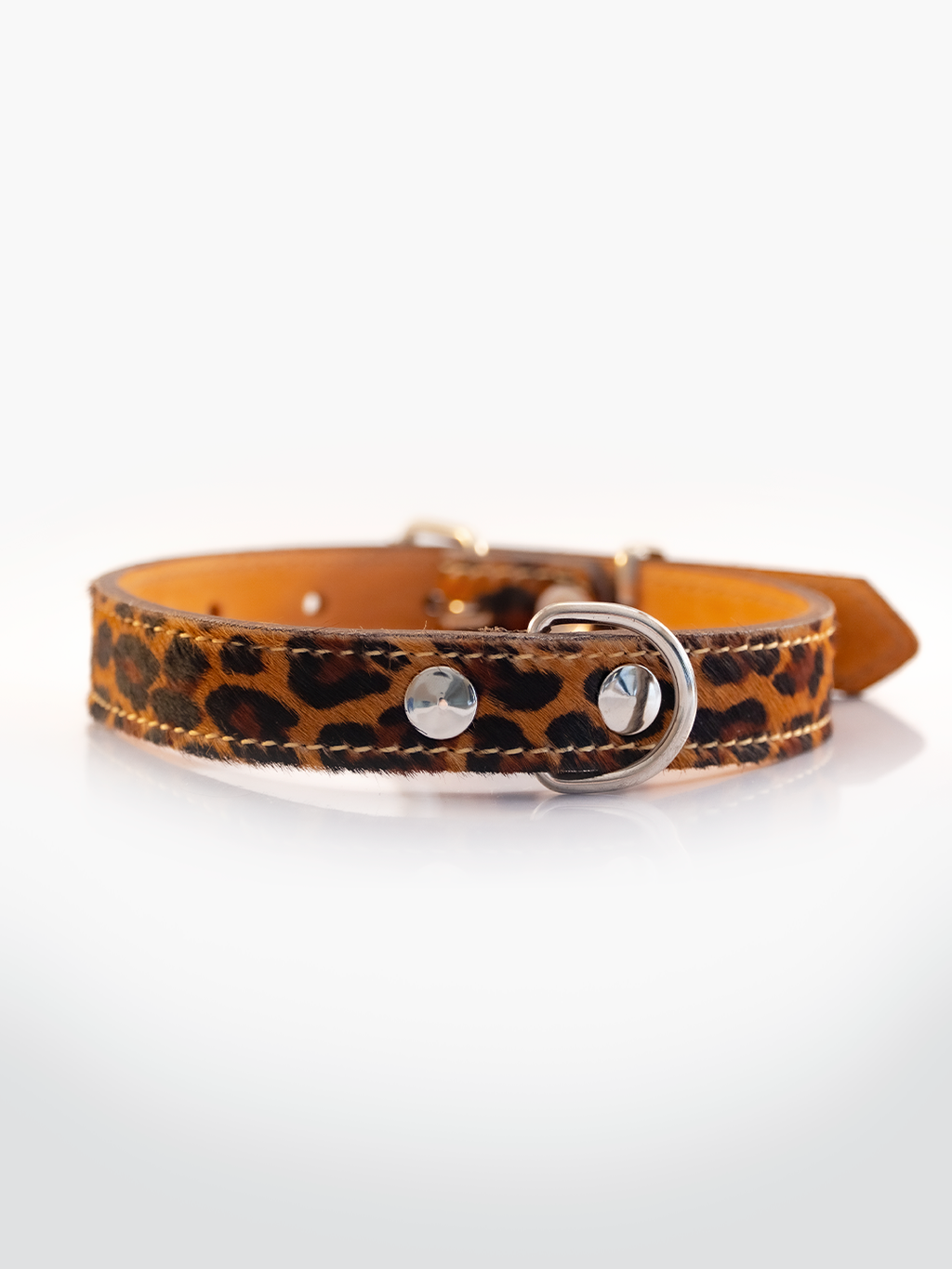 COLLAR DE CUERO ANIMAL PRINT LEOPARD 3
